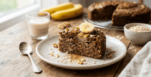 🍌 Bolo de Banana com Aveia Fitness (Fofinho e Saudável!) 🍌✨