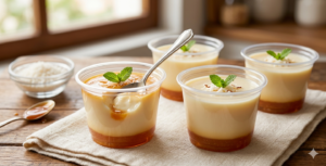 🍮✨ Mini Pudim de Copo Descartável (Sem Fogão): Dourado e Cremoso! 🍮✨ 🥣