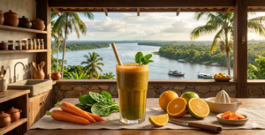 Suco de Cenoura, Espinafre e Laranja 🥕🍃🍊
