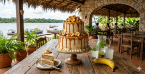 Torta de 2 Andares de Banana e Caramelo 🍌🍮🥧