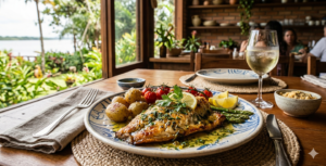 Filé de Peixe Assado com Ervas e Azeite 🐟🍋🌿