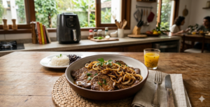 🥩🧅 Bife Acebolado na Air Fryer